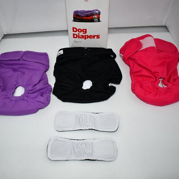 Pet Parents Premium Washable Female Dog Diapers & Extender 3 pack-Size:MED NEW - Picture 2 of 3